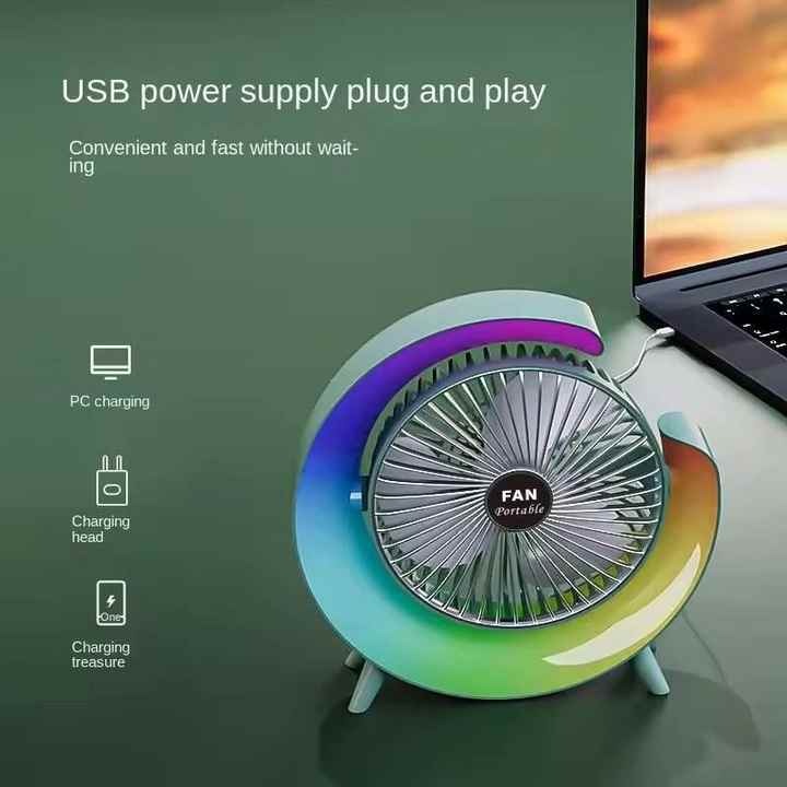 Dazzle Desktop Fan Color Changing USB Fan for Home
