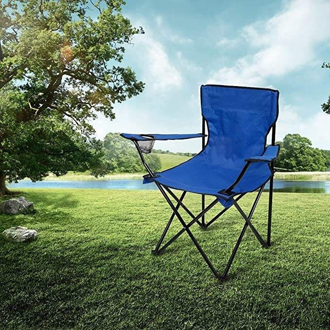 Portable Camping Chair for All Outdoors | With Cup Holder & Carry Bag