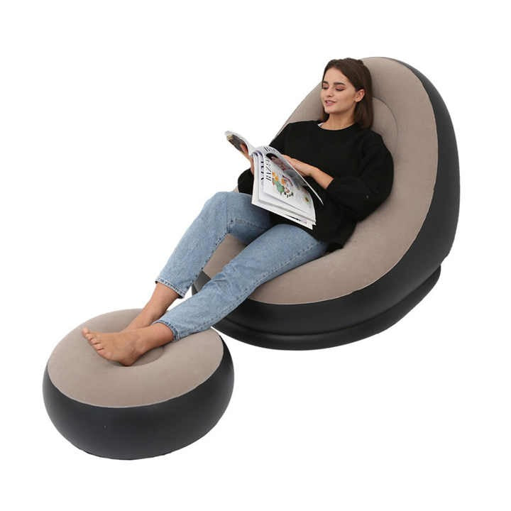 Inflatable Air Sofa Set Foldable Sofa for Camping, Beach, Home & Backyard