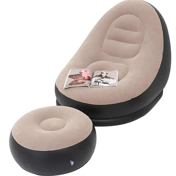 Inflatable Air Sofa Set Foldable Sofa for Camping, Beach, Home & Backyard