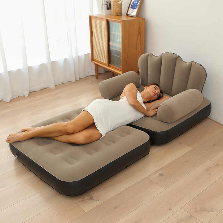 5-in-1 Folding Sofa Bed with Electric Pump | Inflatable Sofa Chair for Home & Outdoor