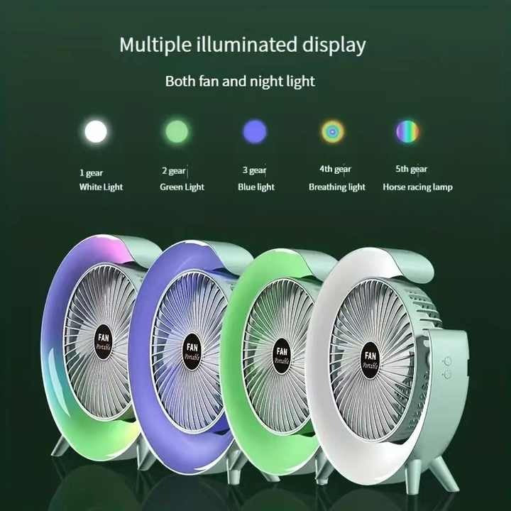 Dazzle Desktop Fan Color Changing USB Fan for Home