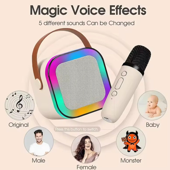 Bluetooth Karaoke Mic Speaker for Kids & Adults