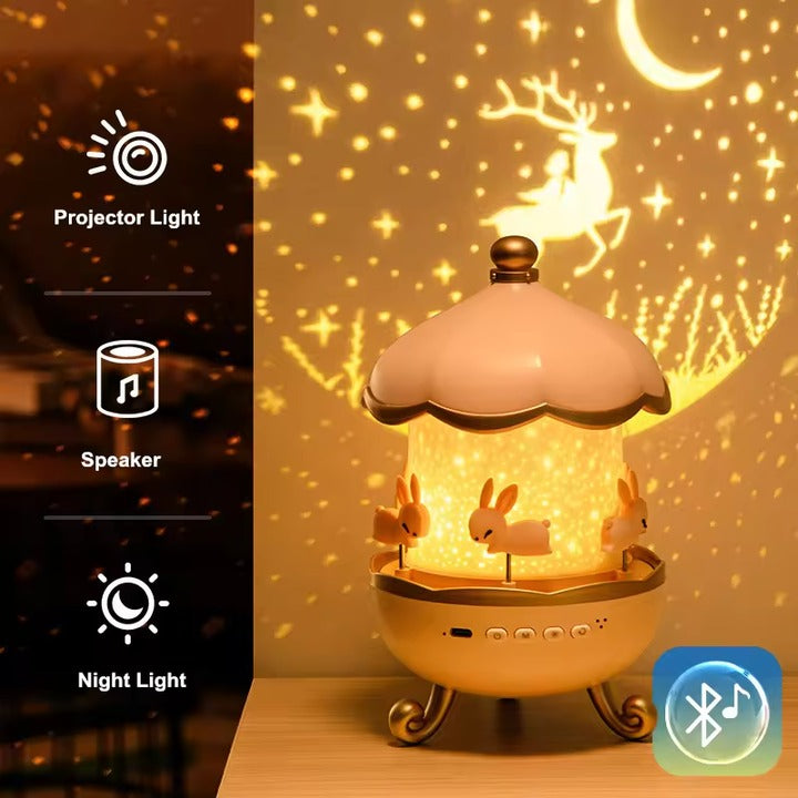 Rabbit Night Light Projector | Rechargeable Bunny Sky Projector