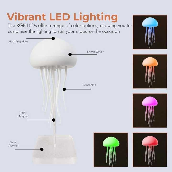Jellyfish Lamp | Jellyfish LED Night Light | Smart Voice Control