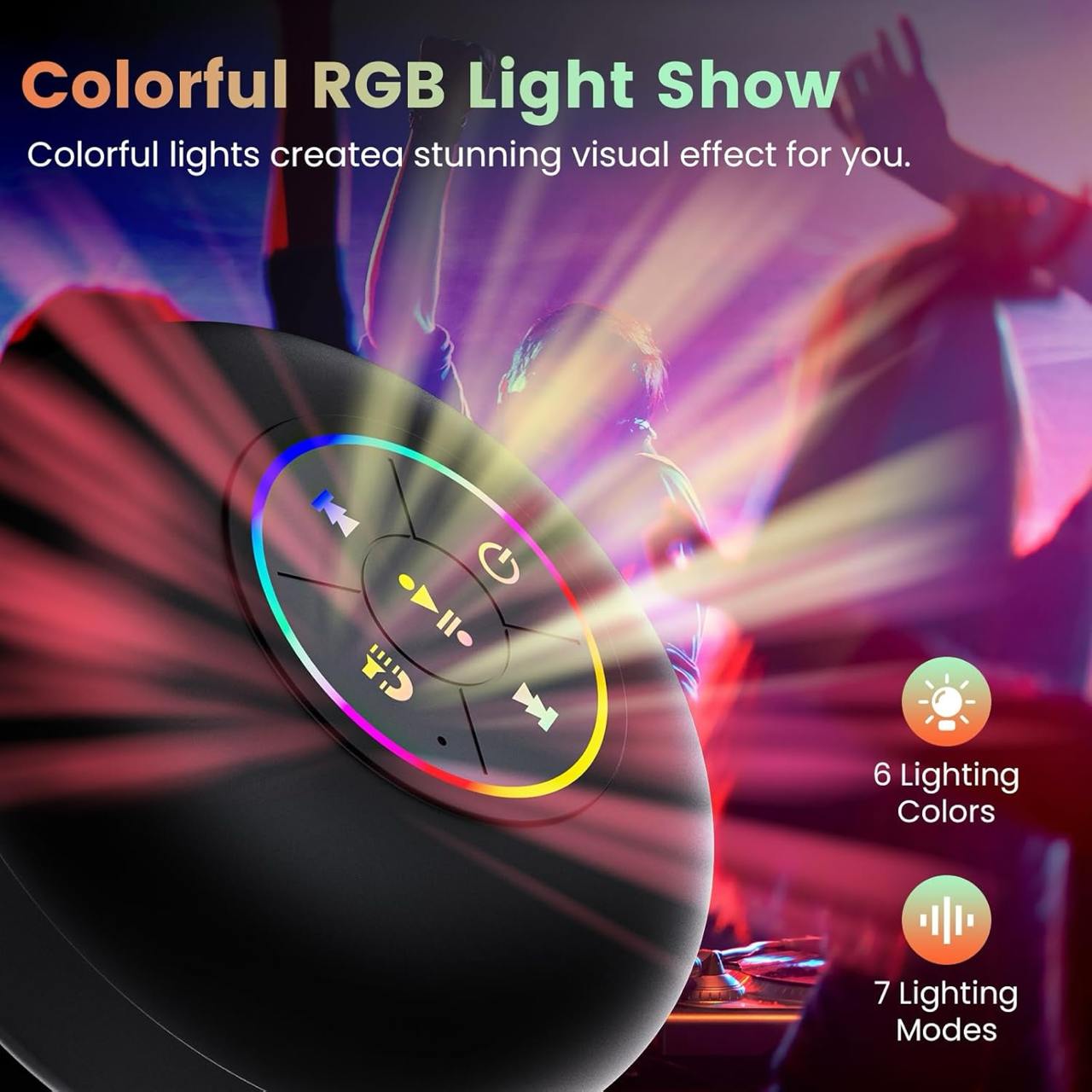 Waterproof LED Bluetooth Shower Speaker