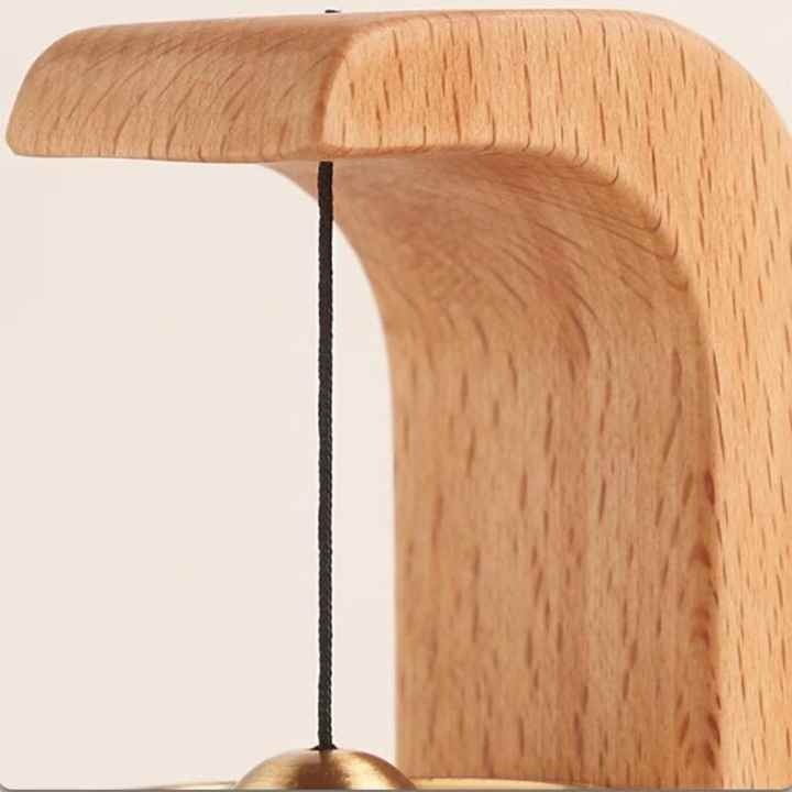 Magnetic Wooden Doorbell | Brass Wind Chime for Entryway | Home Decor & Shop Use