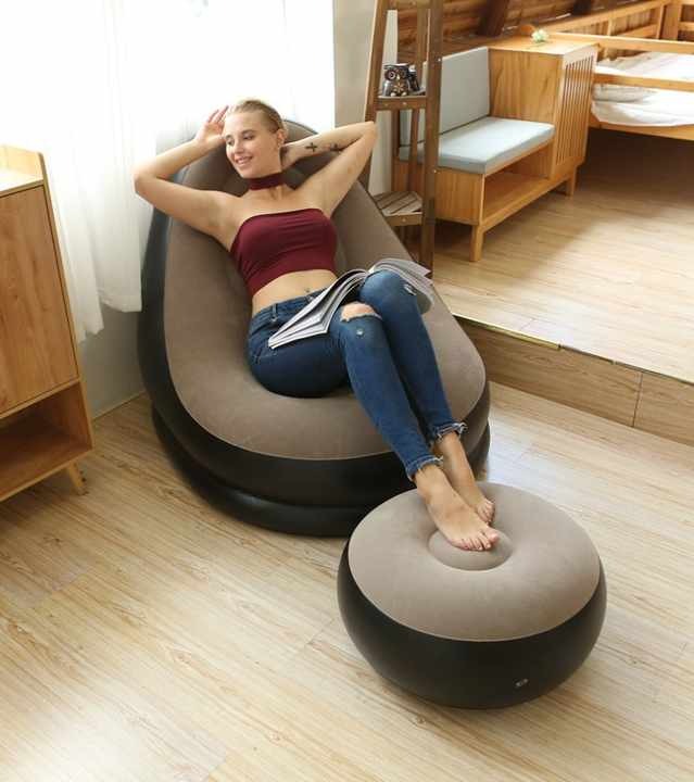 Inflatable Air Sofa Set Foldable Sofa for Camping, Beach, Home & Backyard