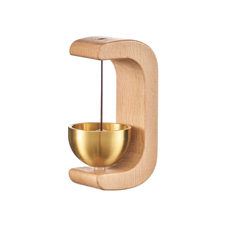 Magnetic Wooden Doorbell | Brass Wind Chime for Entryway | Home Decor & Shop Use