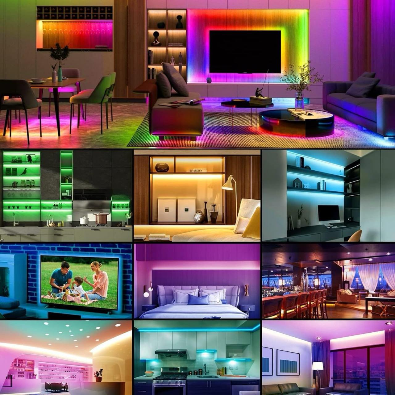 RGB LED Strip Light for TV Backlight | 5M LED Mood Lights with Remote Control