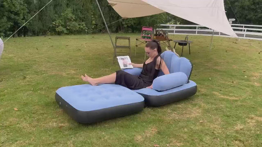 5-in-1 Folding Sofa Bed with Electric Pump | Inflatable Sofa Chair for Home & Outdoor