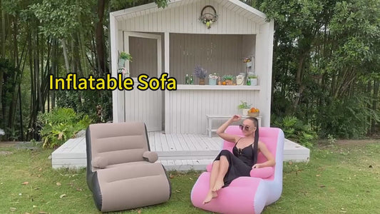 Inflatable S-Shaped Lazy Sofa Bed | Portable Air Lounge Chair for Travel, Camping, Living Room & Outdoor Use